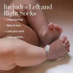 Owlet Fabric Accessory Sock Set for Smart Sock 3 - Dusty Rose
