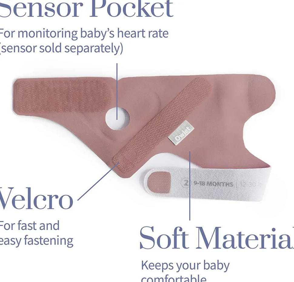 Owlet Fabric Accessory Sock Set for Smart Sock 3 - Dusty Rose