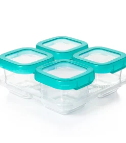 OXO Tot Baby Blocks Freezer Storage Containers, 6 Oz - Teal