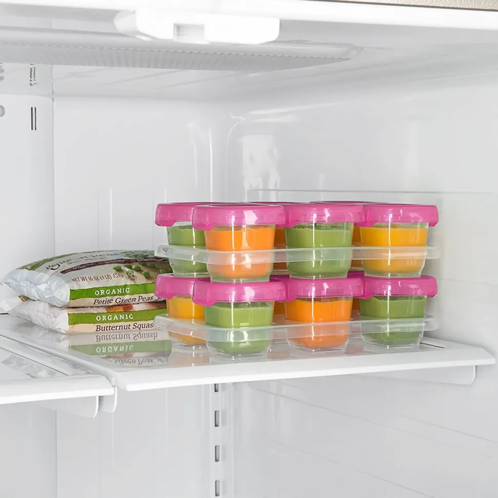 OXO Tot Baby Blocks Freezer Storage Containers, 2 oz - Pink