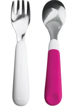 OXO Tot Fork & Spoon Set - Pink