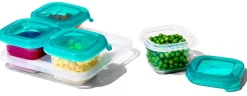 OXO Tot Silicone Freezer Storage Containers, 4 oz - Teal