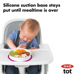 OXO Tot Stick & Stay Plate - Pink