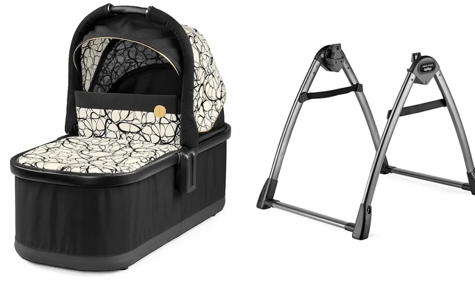 Peg Perego Bassinet With Home Stand - Graphic Gold