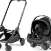Peg Perego City Loop Chassis + Primo Viaggio 4-35 Urban Mobility Infant Car Seat Bundle - Black / True Black
