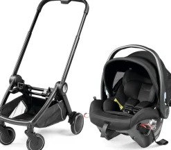 Peg Perego City Loop Chassis + Primo Viaggio 4-35 Urban Mobility Infant Car Seat Bundle - Black / True Black