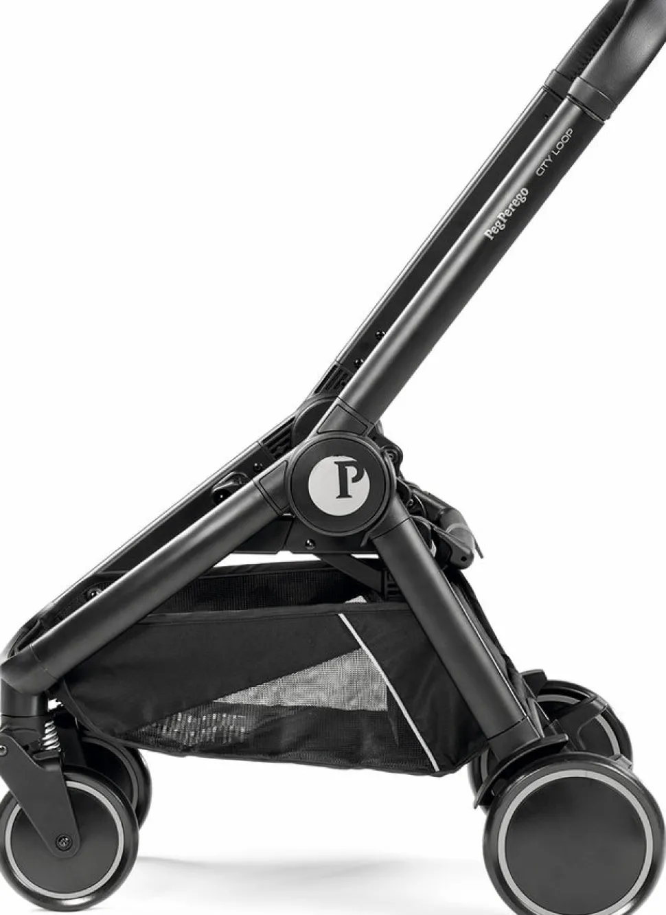 Peg Perego City Loop Chassis + Primo Viaggio Lounge Infant Car Seat Bundle - Black / True Black