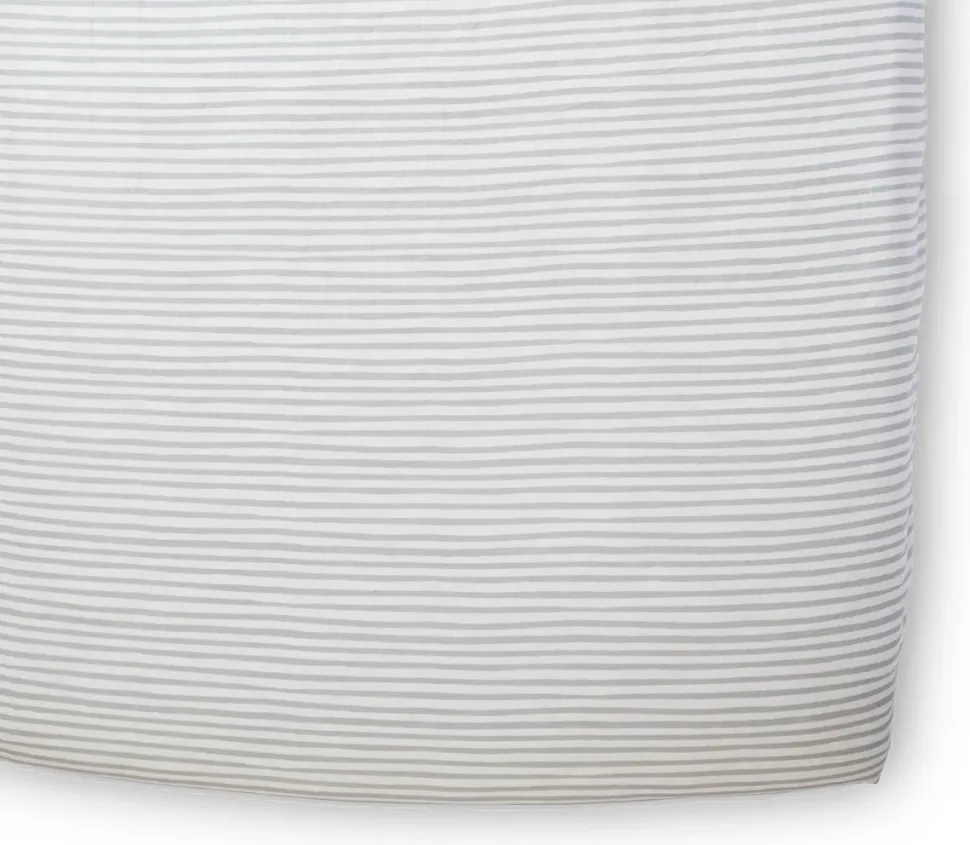Petit Pehr Crib Sheet - Stripes Away Pebble