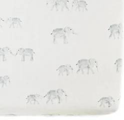 Petit Pehr Follow Me Organic Crib Sheet - Follow Me Elephant