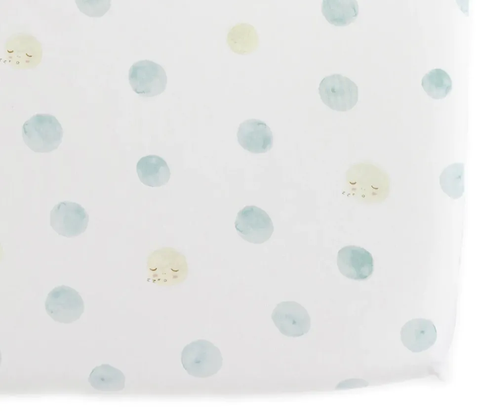Petit Pehr Organic Crib Sheet - Luna Dusk (Blue)