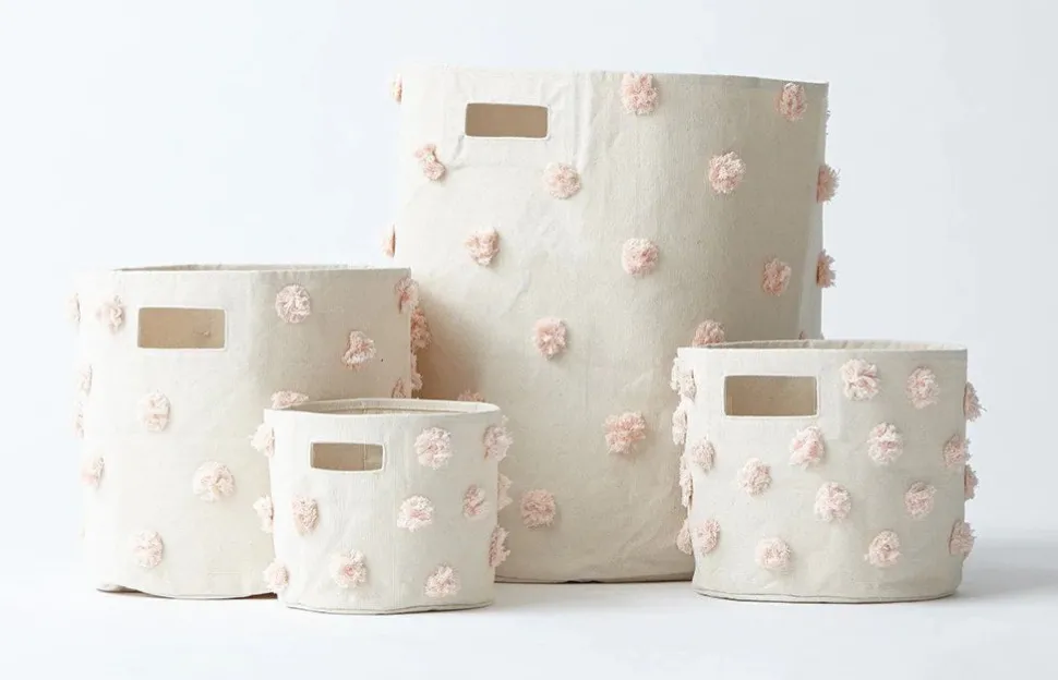 Petit Pehr Pom Pom Basket - Pint - Blush