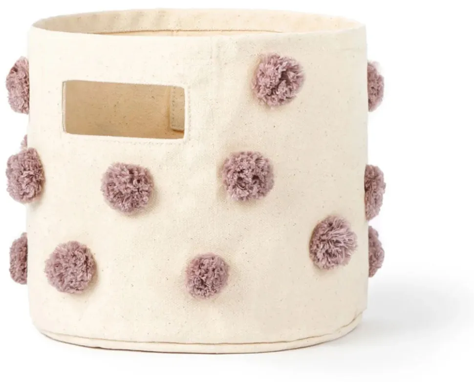 Petit Pehr Pom Pom Basket - Mini - Mauve