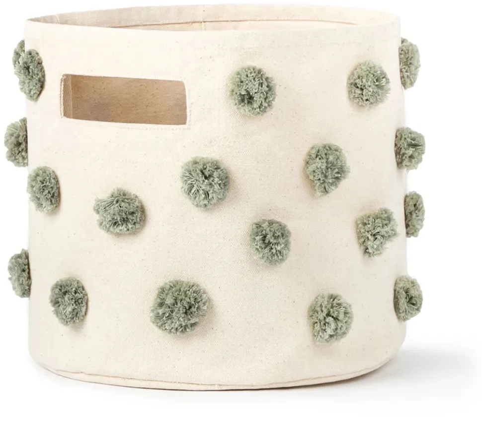 Petit Pehr Pom Pom Basket - Pint - Sage
