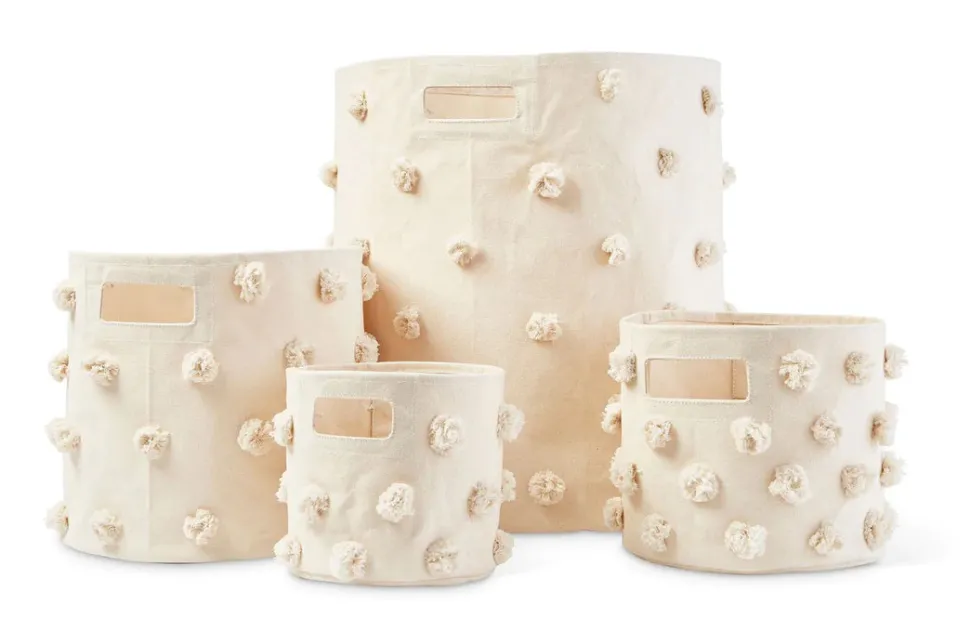 Petit Pehr Pom Pom Basket - Hamper - Natural