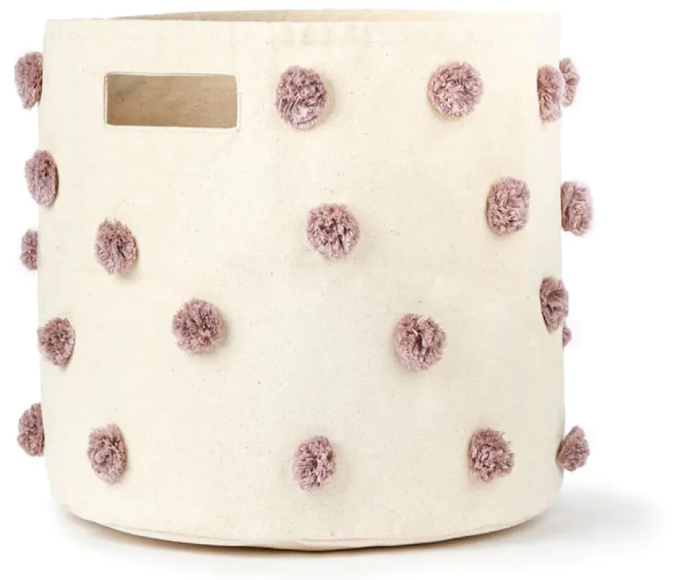 Petit Pehr Pom Pom Basket - Bin - Mauve
