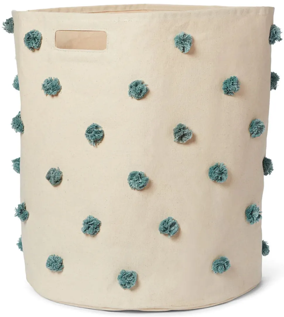 Petit Pehr Pom Pom Basket - Hamper - Deep Sea