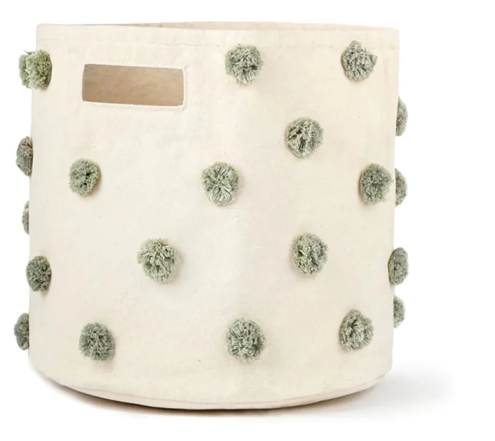 Petit Pehr Pom Pom Basket - Bin - Sage