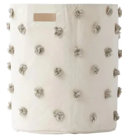 Petit Pehr Pom Pom Basket - Hamper - Grey