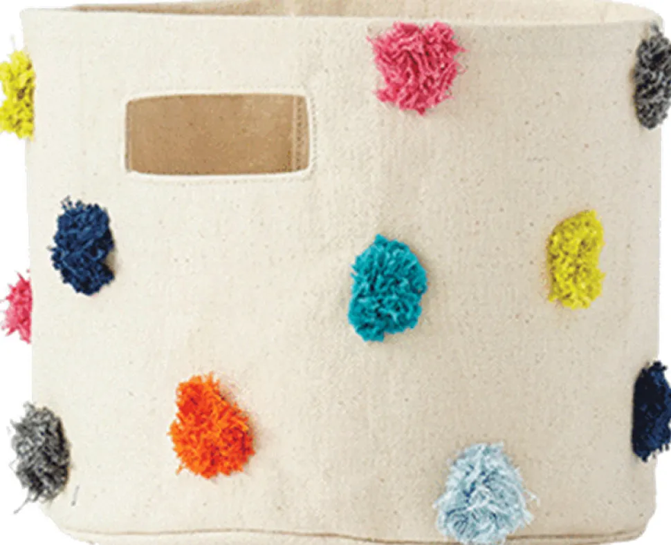 Petit Pehr Pom Pom Mini Storage Basket - Multi