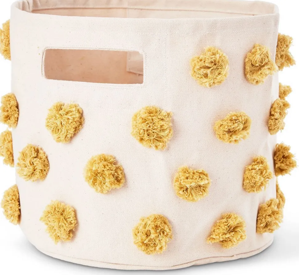 Petit Pehr Pom Pom Pint Storage Basket - Marigold