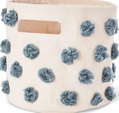 Petit Pehr Pom Pom Pint Storage Basket - Deep Sea