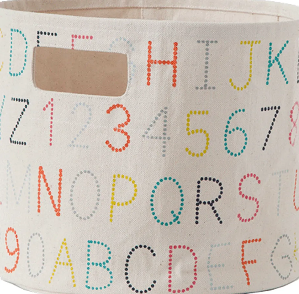 Petit Pehr Pom Pom Pint Storage Basket - Alphabet
