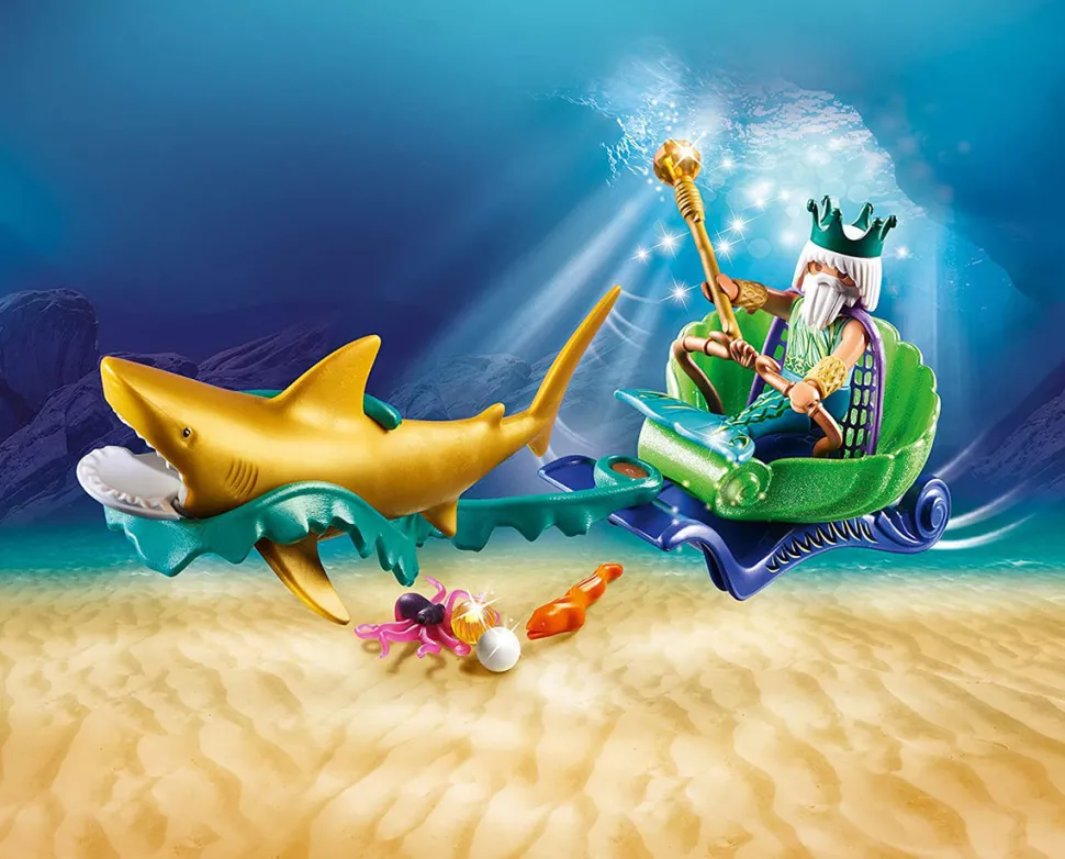 Playmobil King of the Sea with Shark Carriage