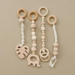 Poppyseed Play Wooden Baby Gym - Natural / Macrame