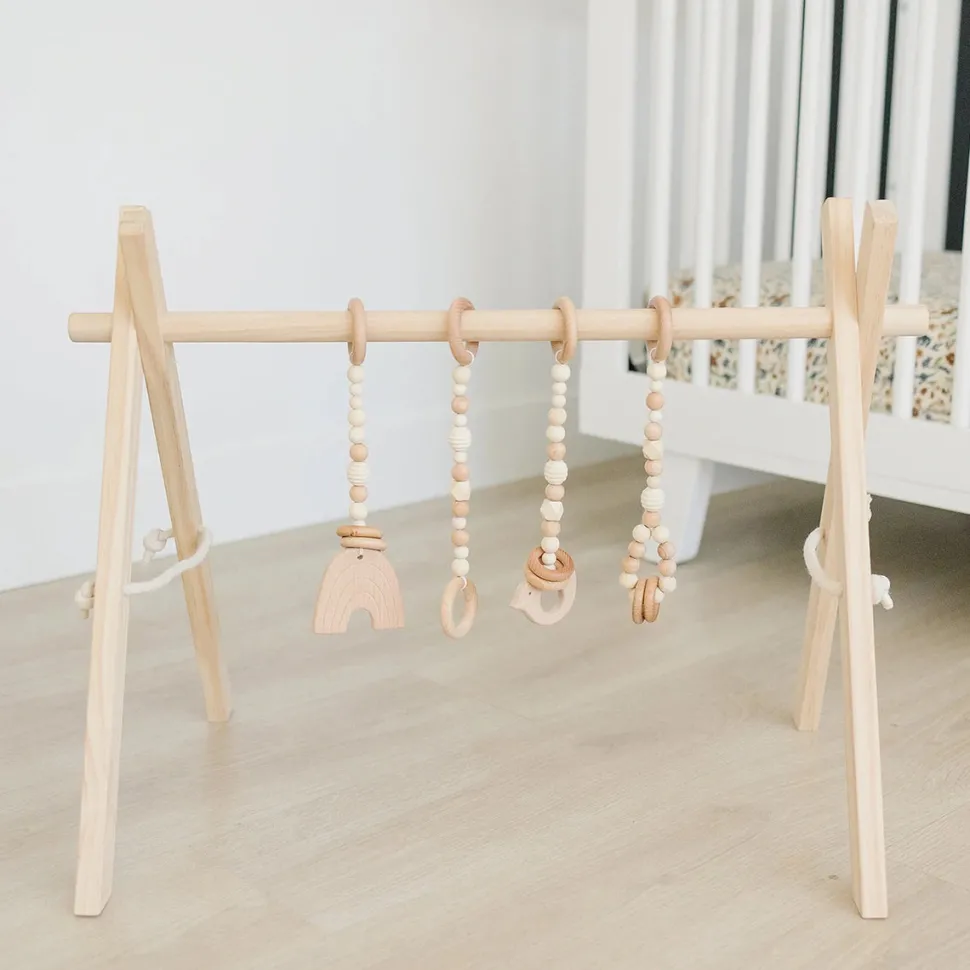 Poppyseed Play Wooden Baby Gym - Natural / Natural Wood Toys