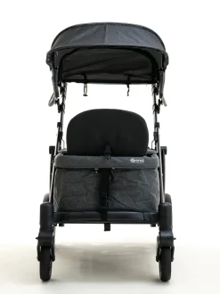 Pronto One (2 Seater) Stroller Wagon - Black Frame / Dark Grey