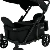 Pronto Squared (2 Seater) Stroller Wagon - Black Frame / City Black (Albee Exclusive)
