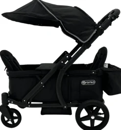 Pronto Squared (2 Seater) Stroller Wagon - Black Frame / City Black (Albee Exclusive)