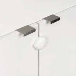 Qdos Adhesive Double Door Lock - White