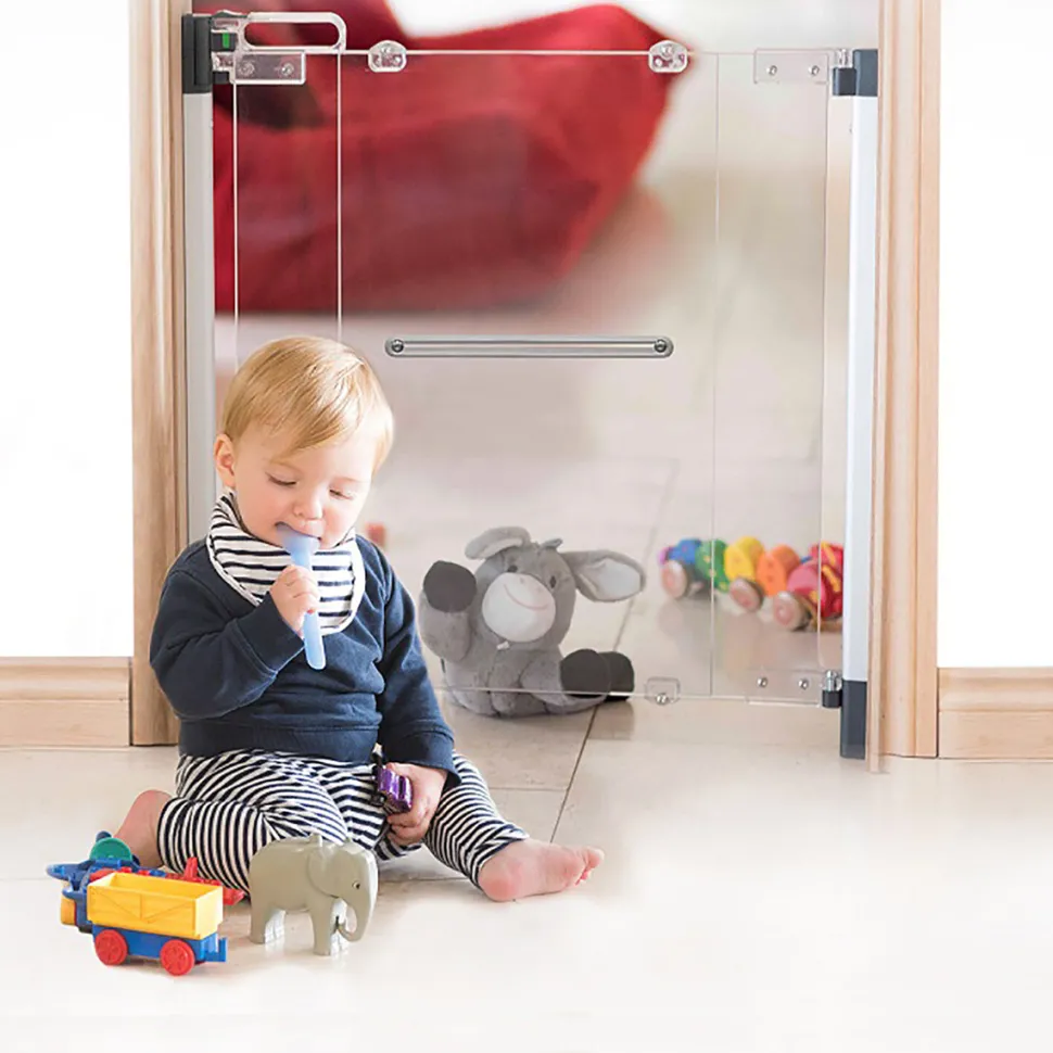 Qdos Crystal Hardware Mount Gate - Chrome