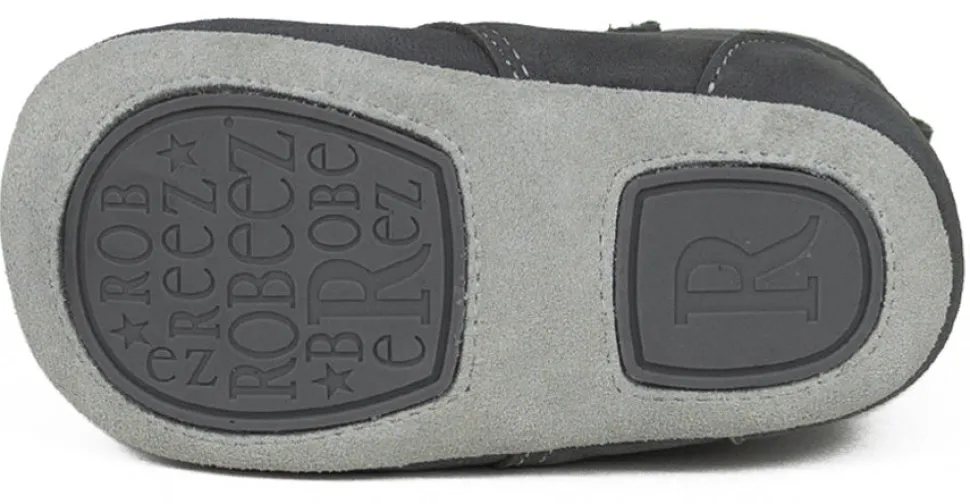 Robeez First Kicks Thiago - Charcoal, 12-18 months