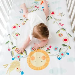 Rookie Humans Cotton Sateen Crib Sheet - Love Blooms