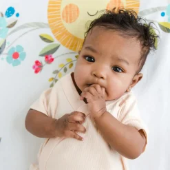 Rookie Humans Cotton Sateen Crib Sheet - Love Blooms