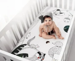 Rookie Humans Cotton Sateen Crib Sheet - Woodland Dreams