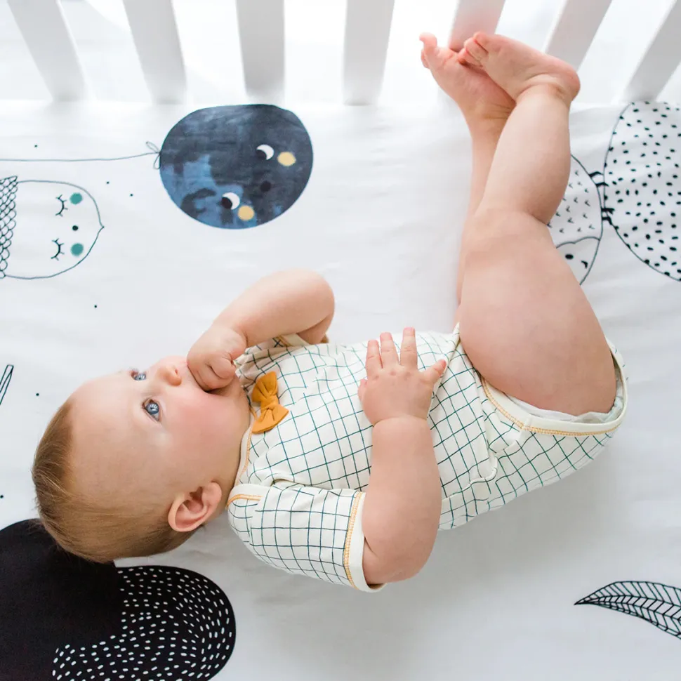 Rookie Humans Cotton Sateen Crib Sheet - Woodland Dreams