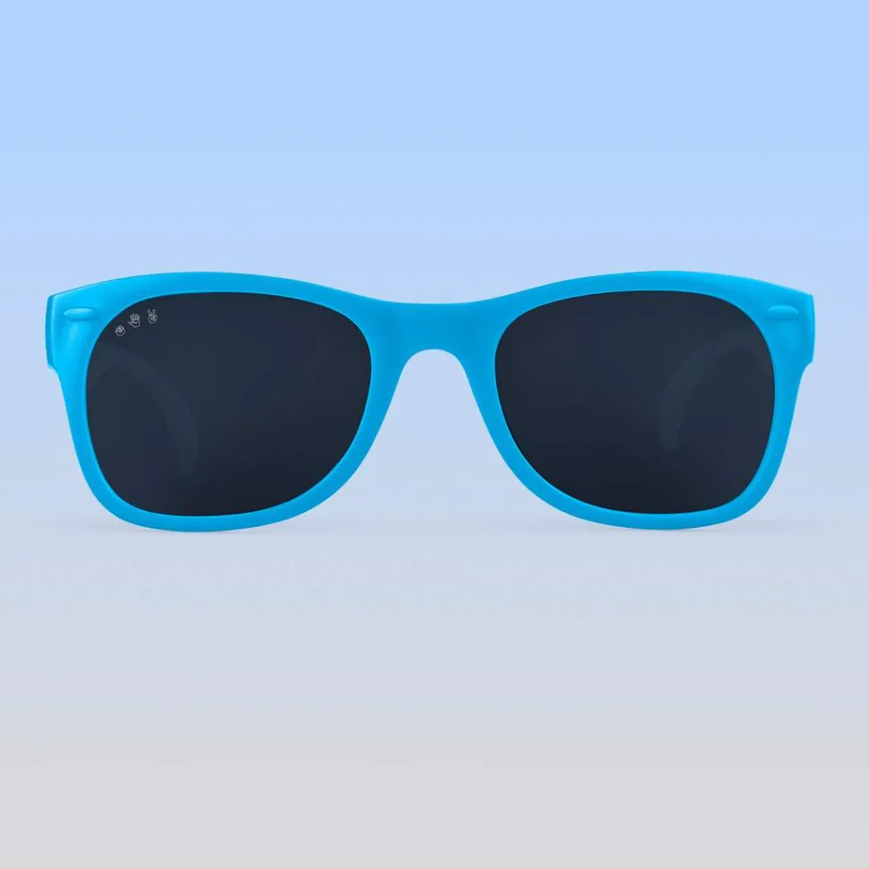 Roshambo Eyewear Polarized Baby Sunglasses - Wayfarer - Blue / Grey (0-2 years)