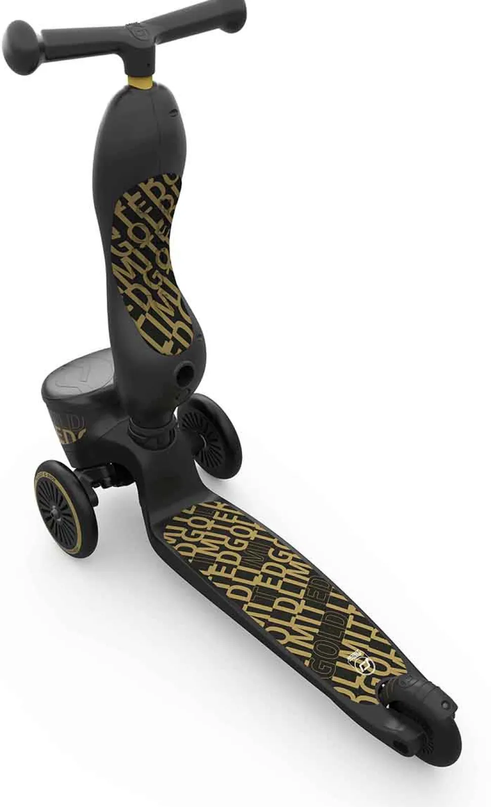 Scoot & Ride Highwaykick 1 Convertible Scooter - Black / Gold Limited Edition