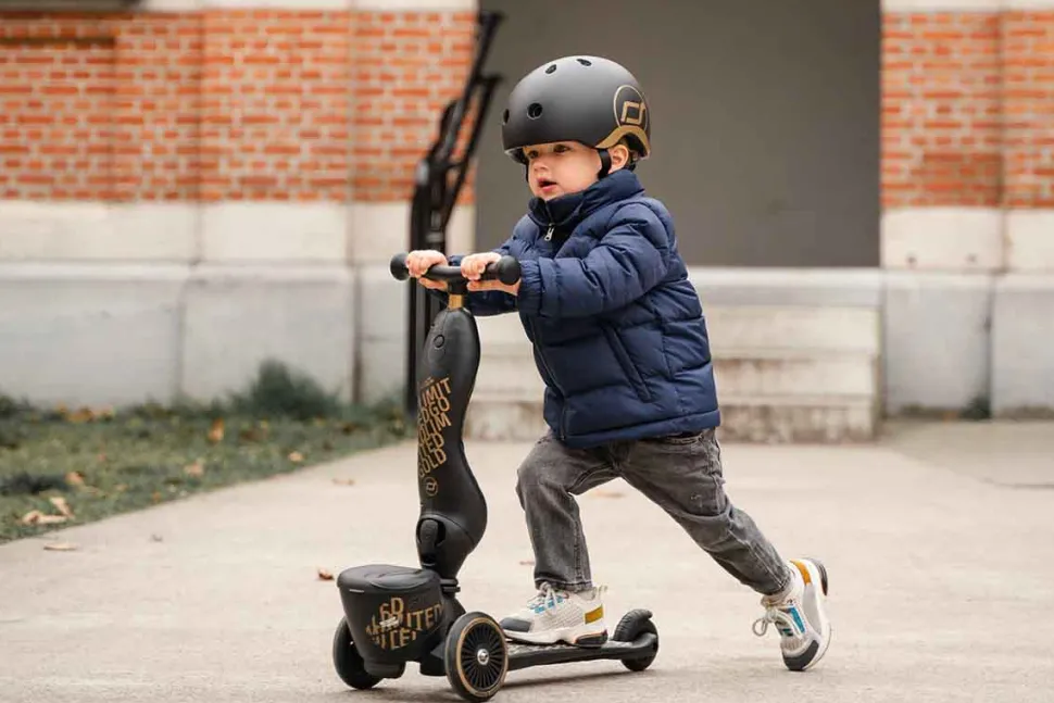 Scoot & Ride Highwaykick 1 Convertible Scooter - Black / Gold Limited Edition