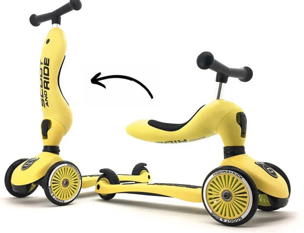 Scoot & Ride HighwayKick 1 Convertible Scooter - Lemon