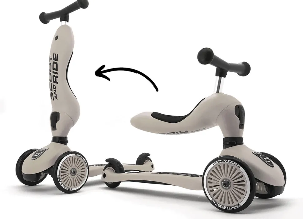 Scoot & Ride Highwaykick 1 Convertible Scooter - Ash