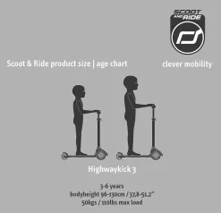 Scoot & Ride HighwayKick3 LED Scooter - Forest