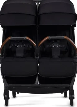 Silver Cross Jet Lightweight Double Stroller + Travel Bag Bundle - Black