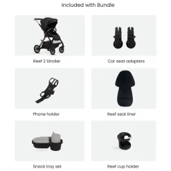 Silver Cross Reef 2 Multi-terrain Modular Stroller 2025 + Accessory Bundle - Espresso (Special Edition)