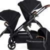 Silver Cross Wave 3 Complete Single-to-Double Stroller - Licorice