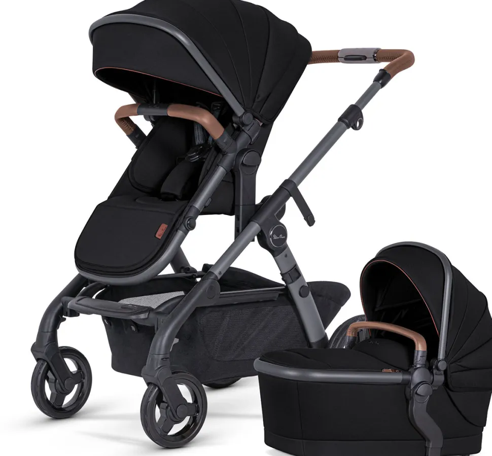 Silver Cross Wave 3 Complete Single-to-Double Stroller - Licorice