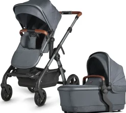 Silver Cross Wave Single-to-Double Stroller - Lunar